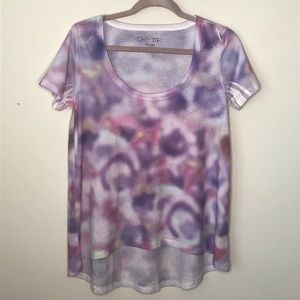 Dreamr Purple Tie Dye Scoop-neck T-Shirt
